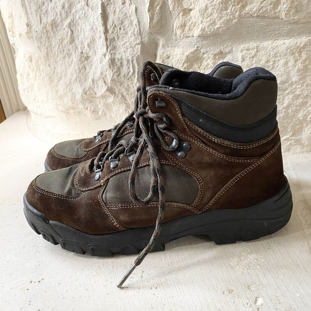 Rugged Outback Mens Boots Brown Leather Lace‎ Up Hiking Outdoors 10.5 W